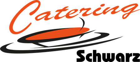Das Logo des Catering Schwarz